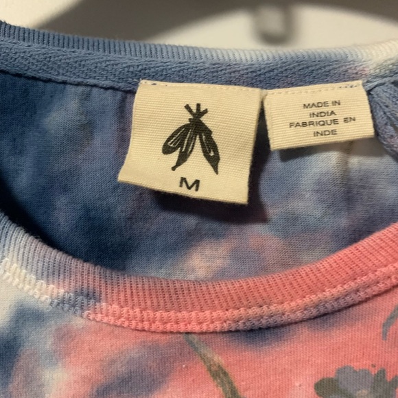 Feathers Brand Tie dyed Floral Print Long T-shirt - Picture 2 of 4